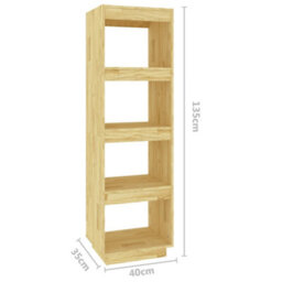 Berkfield Book Cabinet/room Divider 40X35X135 Cm Solid Pinewood - thumbnail 8