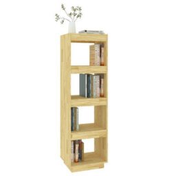 Berkfield Book Cabinet/room Divider 40X35X135 Cm Solid Pinewood - thumbnail 4