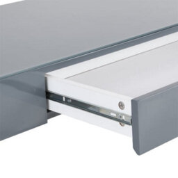 Furniture in Fashion Carlo High Gloss Computer Desk In White With Chrome Legs - thumbnail 9