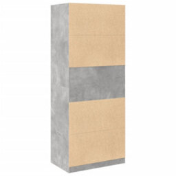 Berkfield Wardrobe Concrete Grey 80X50X200 Cm Engineered Wood - thumbnail 6