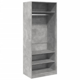 Berkfield Wardrobe Concrete Grey 80X50X200 Cm Engineered Wood - thumbnail 2