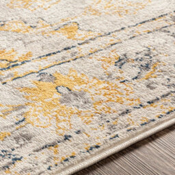 Livabliss Floransa-Vintage Beige Grey Blue Yellow Traditional Boho Living Dining Bedroom Rug 160 X 215 Cm Easy Care, Non Shedding - thumbnail 3