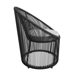 Dorel Taura Resin Lounge Chair In Black - thumbnail 3