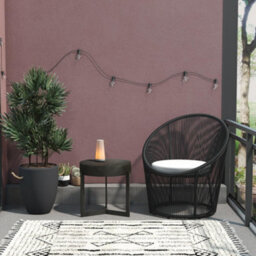Dorel Taura Resin Lounge Chair In Black - thumbnail 5