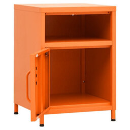 Vidaxl Nightstand Orange 35X35X51 Cm Steel - thumbnail 6