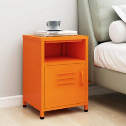 Vidaxl Nightstand Orange 35X35X51 Cm Steel - thumbnail 1