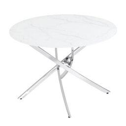 Furniture in Fashion Daytona Diva Marble Effect Round Dining Table With Chrome Legs - thumbnail 5
