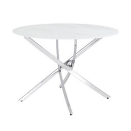 Furniture in Fashion Daytona Diva Marble Effect Round Dining Table With Chrome Legs - thumbnail 6
