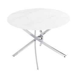 Furniture in Fashion Daytona Diva Marble Effect Round Dining Table With Chrome Legs - thumbnail 3