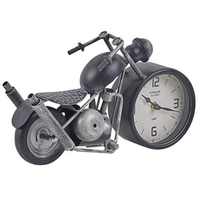 Beliani Industrial Clock Berno 30 Cm Metal Black - image 1