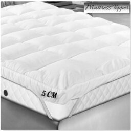 "ARLinens Microfibre Mattress Topper 2""/5Cm Luxury Mattress Cover Protector Elastic Corner Box Stitched Deep Fitted Mattress Topper (5Cm)" - thumbnail 7