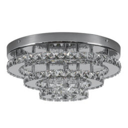 Thehotsale 36W 3-Tiers Chic Round Crystal Ceiling Light Cool White Light 35Cm Dia - thumbnail 7