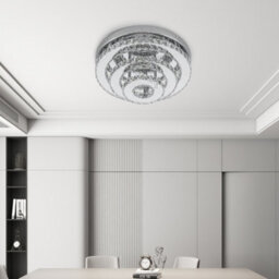 Thehotsale 36W 3-Tiers Chic Round Crystal Ceiling Light Cool White Light 35Cm Dia - thumbnail 2