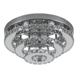 Thehotsale 36W 3-Tiers Chic Round Crystal Ceiling Light Cool White Light 35Cm Dia - thumbnail 3