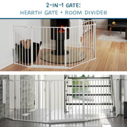 Babydan Olaf X Wide Wall Mounted Safety Gate 90 - 223Cm Room Divider, Fire Guard & Play Pen White - thumbnail 4
