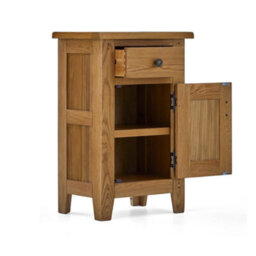 Roseland Furniture Broadway Oak Telephone Table With Cupboard - Fully Assembled By Roseland Furniutre - thumbnail 3