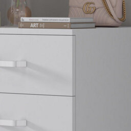 Fwstyle Tunis White 5 Drawer Chest Of Drawers Modern Bedroom Furniture (H) 90 (W) 40 (D) 40Cm - thumbnail 5