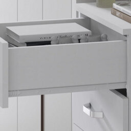 Fwstyle Tunis White 5 Drawer Chest Of Drawers Modern Bedroom Furniture (H) 90 (W) 40 (D) 40Cm - thumbnail 4