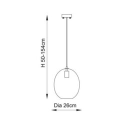 Luminosa Lighting Luminosa Kelda Oval Dome Pendant Ceiling Light Satin Brass Plate, Champagne Lustre Glass, 1X E27 - thumbnail 7