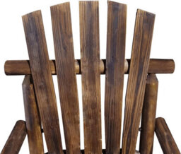 Spot On Dealz Garden Rocking Chair Burntwood Wooden Rocker Swinging Patio Balcony Porch Deck Gardens Lounge Indoor & Outdoor - thumbnail 3