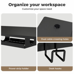 Levede Electric Standing Desk Adjustable Height Black Metal Frame - thumbnail 9