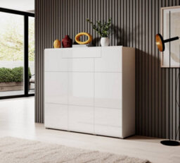 Arte Elegant Toledo 76 Sideboard Cabinet 1470mm In White Gloss - Classic Simplicity H1310mm D390mm - thumbnail 3