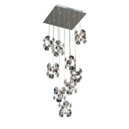 Luminosa Lighting Luminosa Nico Pendant 9 Light G4 Polished Chrome/crystal, Not Led/cfl Compatible - thumbnail 1