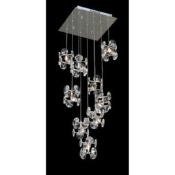 Luminosa Lighting Luminosa Nico Pendant 9 Light G4 Polished Chrome/crystal, Not Led/cfl Compatible - thumbnail 2