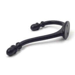 Oakcrafts - Acorn Design Coat Hook In Epoxy Black Finish - 130mm - Pack Of 5 Hooks - thumbnail 3