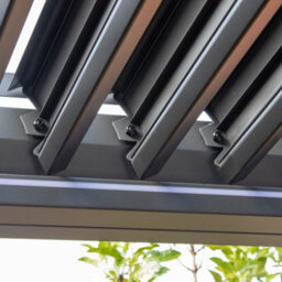 Pergostet 3M X 3M Pergola With 3 Drop Sides And Led Lighting In Grey - thumbnail 5