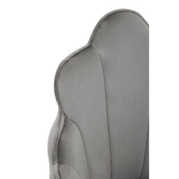 Orsina Comfortable Grey Velvet Dining Chair, Durable & Adjustable Velvet Office Chair, Backrest Grey Accent Chair - thumbnail 5