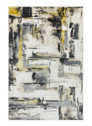 Yellow Modern Easy To Clean Abstract Rug For Dining Room Bedroom And Living Room-80Cm X 150Cm - thumbnail 5