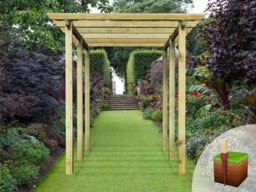 Edecks Royal Walkway Wooden Garden Pergola (W 2400mm X D 3600mm) With Bolt Down Anchors (2.7M) - thumbnail 3