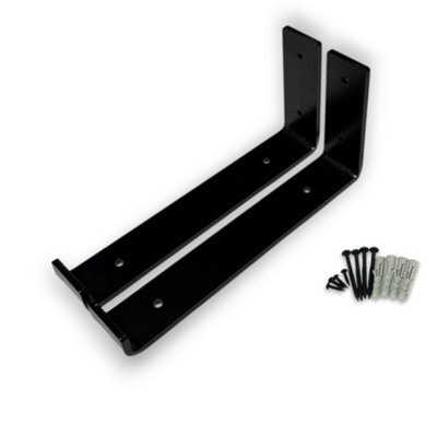 MKGT 2X Heavy Duty Industrial Shelf Brackets, Rustic Scaffold Board Brackets For Floating Shelves Wall-Mounted Shelving Brackets - image 1