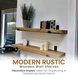 MKGT 2X Heavy Duty Industrial Shelf Brackets, Rustic Scaffold Board Brackets For Floating Shelves Wall-Mounted Shelving Brackets - thumbnail 5