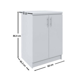 Jd Greta Kitchen Base Unit 600mm Storage Cabinet With Door Shelf 60Cm Sage Green Matt With Worktop - thumbnail 4