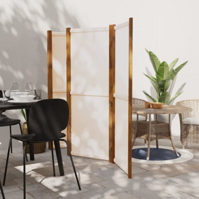 Berkfield 5-Panel Room Divider Cream White 350X180 Cm - image 1