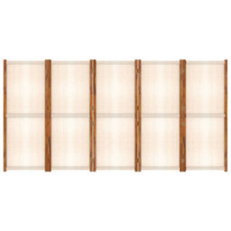 Berkfield 5-Panel Room Divider Cream White 350X180 Cm - thumbnail 6