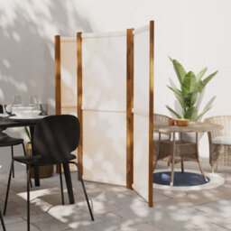 Berkfield 5-Panel Room Divider Cream White 350X180 Cm
