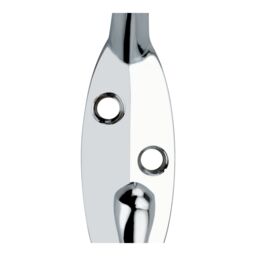 GoodHome Chrome Effect Zinc Alloy Wall-Mounted Hat & Coat Hook (H)27.5mm (D)45mm - thumbnail 6