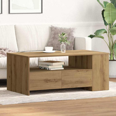 Berkfield Coffee Table - Artisan Oak - 102X55X43.5 Cm - Made Of Engineered Wood - image 1