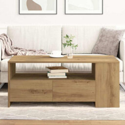 Berkfield Coffee Table - Artisan Oak - 102X55X43.5 Cm - Made Of Engineered Wood - thumbnail 4
