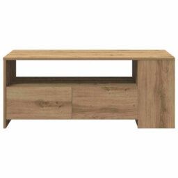 Berkfield Coffee Table - Artisan Oak - 102X55X43.5 Cm - Made Of Engineered Wood - thumbnail 7