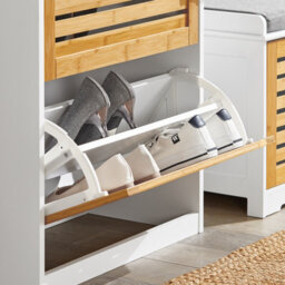 Sobuy Fsr108-Nw, Shoe Cabinet Shoe Rack Shoe Storage Cupboard Organizer With 3 Drawers ,w55Xd30Xh112 - thumbnail 7