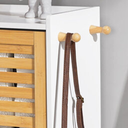 Sobuy Fsr108-Nw, Shoe Cabinet Shoe Rack Shoe Storage Cupboard Organizer With 3 Drawers ,w55Xd30Xh112 - thumbnail 4