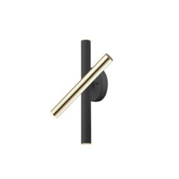 Luminosa Lighting Luminosa Varas Integrated Led Wall Light, Glossy Gold, Matt Black - Uk Stock - thumbnail 3