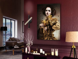 Luminosa Lighting Luminosa Varas Integrated Led Wall Light, Glossy Gold, Matt Black - Uk Stock - thumbnail 2