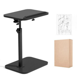 Black Lifting C Shaped Side Table Swivel Laptop Desk For Living Room Tea Table - thumbnail 6