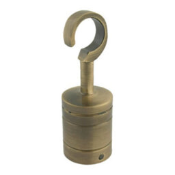 Ropeservices Uk 8 X 36mm Antique Brass Decking Rope Hook Fittings Fixings Barrier Set - thumbnail 2