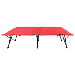Berkfield Two Person Folding Sun Lounger Red Steel - thumbnail 2